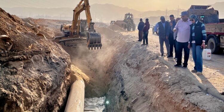  ” الإسكان “: ربط خط المياه المغذي لمنطقة عتاقة الصناعية وتوسعاتها والمنطقة الحرة بعد تجديد جزء منه