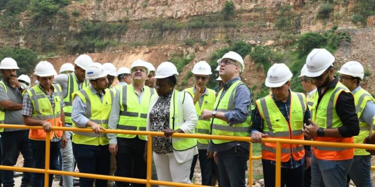 وزير الإسكان يشاهد تشغيل أول توربينة بمشروع سد ومحطة “جوليوس نيريري” الكهرومائية على نهر روفيجي بتنزانيا