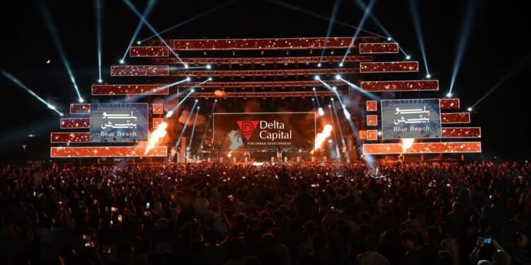 استعراضات مميزة وتفاعل كبير مع حكيم في حفل عملاء دلتا كابيتال بـ Luxury Beach