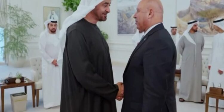 رئيس دولة الامارات العربية المتحدة الشقيقة يستقبل الوزراء المشاركين في معرض ومؤتمر “جلوبال ريل 2025