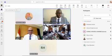 عبر تقنية الفيديو كونفرانس:  نائب وزير الإسكان يعقد اجتماعا مع وفد البنك الإفريقي للتنمية لمتابعة التقدم في تنفيذ مشروع الصرف الصحي المتكامل بمحافظة الأقصر