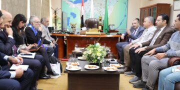 المقرر الأممي المعني بالحق في مياه الشرب الآمنة والصرف الصحي يزور شركة مياه الفيوم