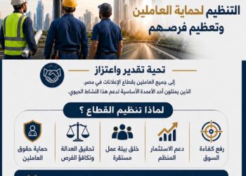 القومي لتنظيم الإعلانات في عيدالعمال يؤكد: تنظيم القطاع لحماية العاملين وتعظيم الفرص
