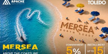 شركة «أباتشي للتطوير العقاري» تطلق مشروع «Mersea North Coast» بالساحل الشمالي بمقدم 5% وتقسيط حتى 15 عام